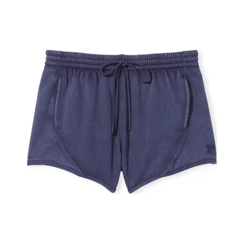 Victoria's Secret PINK IVY FLEECE CURVED HEM SHORTS /MN Casual Shorts Women's Midnight Marine