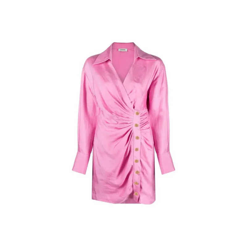 Sandro Long-Sleeved Dresses Women's Pink-0
