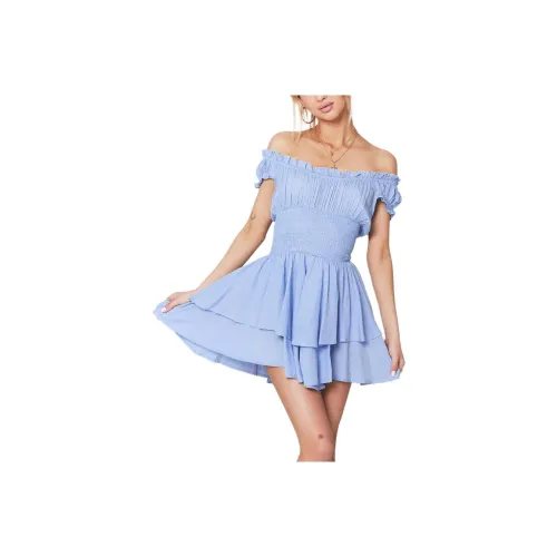 lodgepoint POLLY THE LOVE GALORE ROMPER BLUE Short Sleeved Dress Women's BLUE/Blue