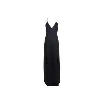 KHAITE The Nonya V-Neck Sleeveless Dress