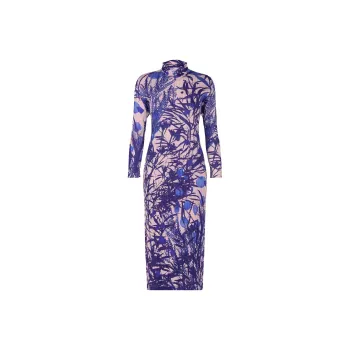 PLEATS PLEASE ISSEY MIYAKE Long Sleeved Dresses Women's Purple