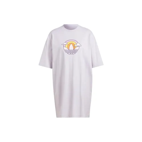 Adidas Originals Short Sleeved Dresses Women's Light Pink Purple