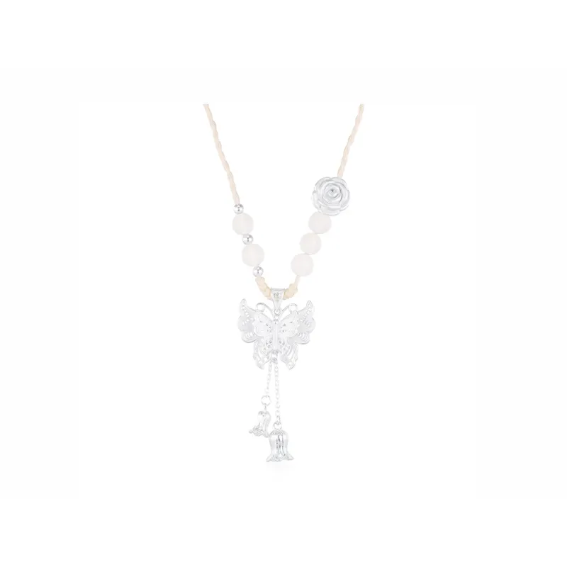 CHINA GOLD 999 Fine Silver Necklaces Women's-0