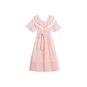 AFGGD Short Sleeved Dress Women's Pink