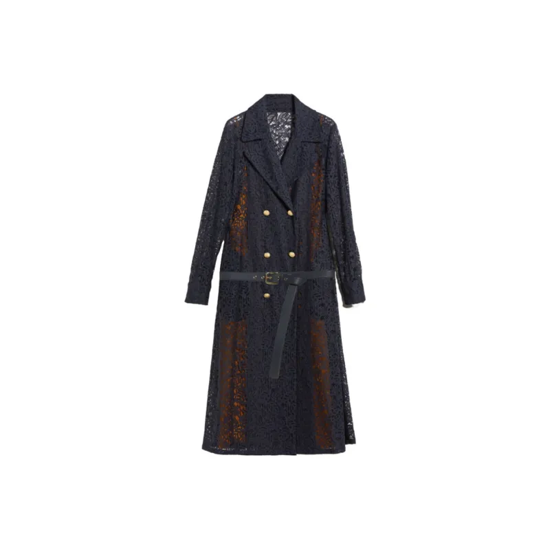 MaxMara Long Sleeved Dresses Women's Marine Blue-0