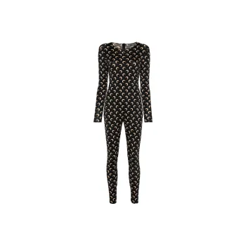Marine Serre Regenerated All Over Moon Jersey Catsuit 'Black'