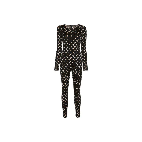 Marine Serre Regenerated All Over Moon Jersey Catsuit 'Black'