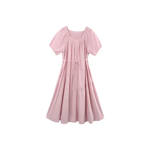 A Paradise For Awakening Short Sleeved Dress Women's Pink