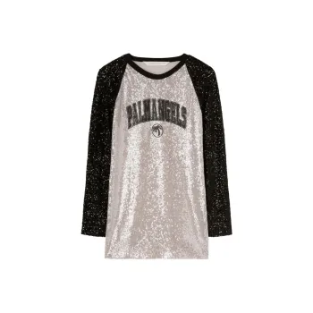 PALM ANGELS College Palm Sequin Embellished Mini Dress
