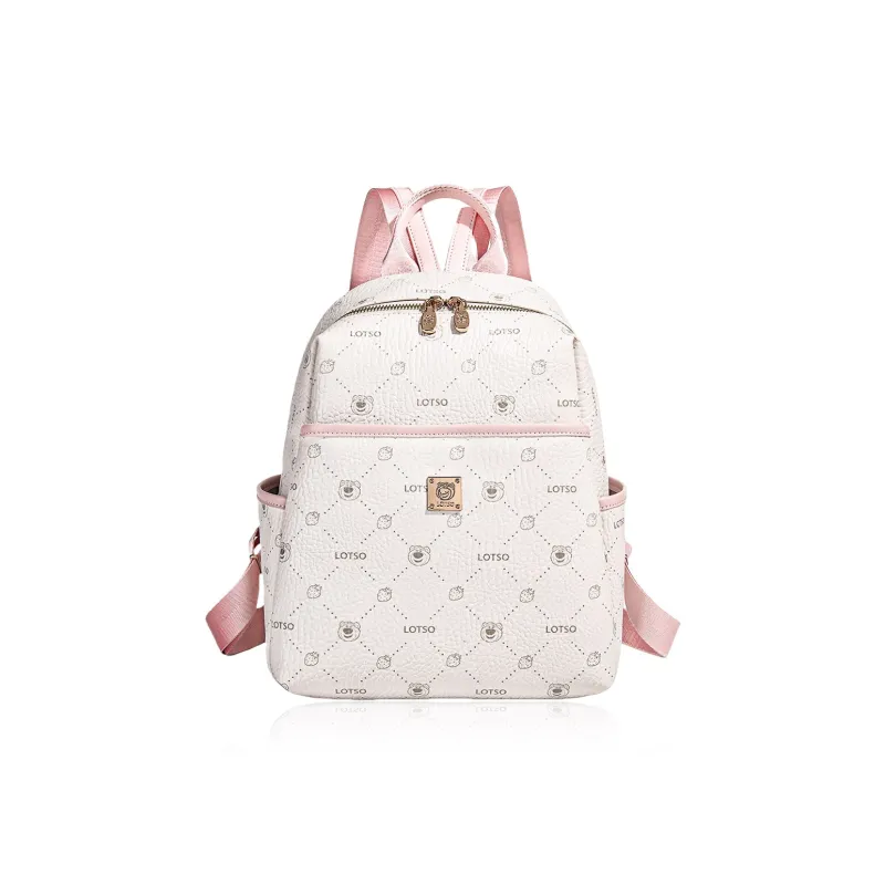 Disney Strawberry Bear Series PVC Backpack Women's Pink/White-6