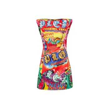 PHILIPP PLEIN Duchesse Mini Dress Sleeveless Dress Women's Multicolor