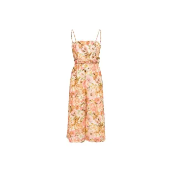 Zimmermann Golden Strapless Playsuits