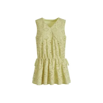 KUOSE Tank Tops Women's Yellow Green