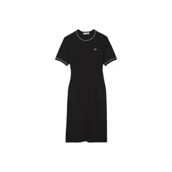 LACOSTE Short Sleeved Dresses Women's Black