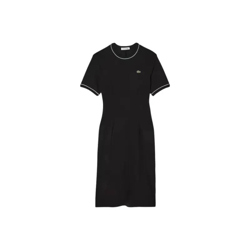 LACOSTE Short Sleeved Dresses Women's Black-0