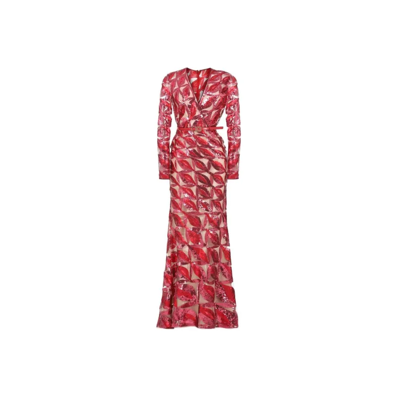 ELIE SAAB Embroidered Tulle Dress-0