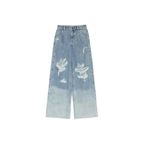 Self portrait Jeans Women's Light Denim Blue