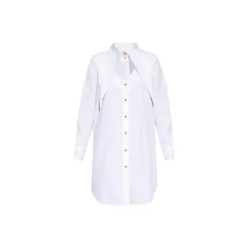 Vivienne Westwood Oversized Pointed Collar Cut Out Shirt