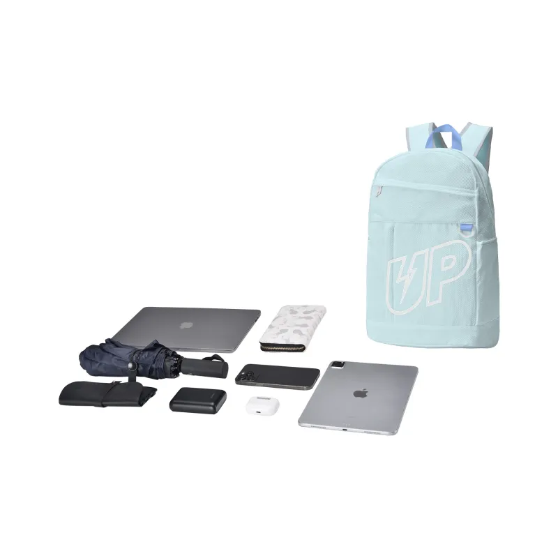TURN UP Polyester Backpack Unisex Sky Blue-4