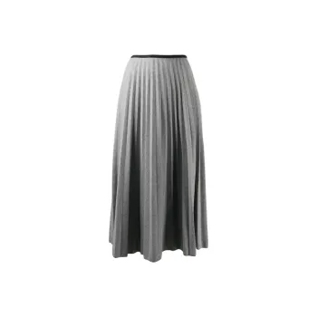 Moncler Casual Long Skirts Women's Gray