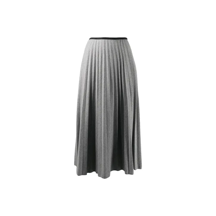 Moncler Casual Long Skirts Women's Gray-0