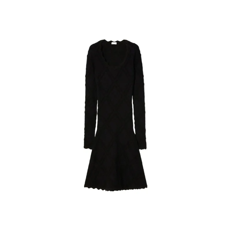 Burberry Aran Long sleeve Knitted Dress-0