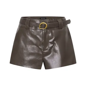 URBAN REVIVO Casual Shorts Women's Red Brown