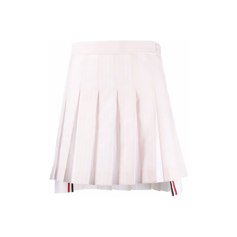 THOM BROWNE Striped Pleated Skirt-0