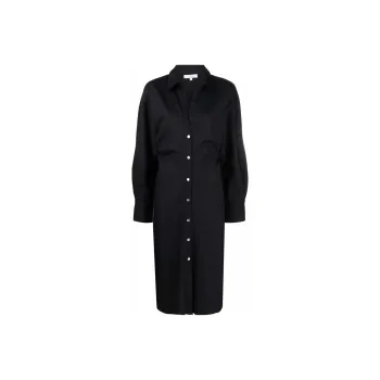 VINCE Pointed collar Cotton Shirt Dress