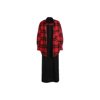 Yohji Yamamoto FW24 Long Sleeved Dress Women's Red