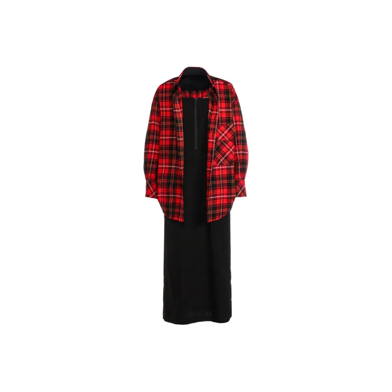 Yohji Yamamoto FW24 Long Sleeved Dress Women's Red-0