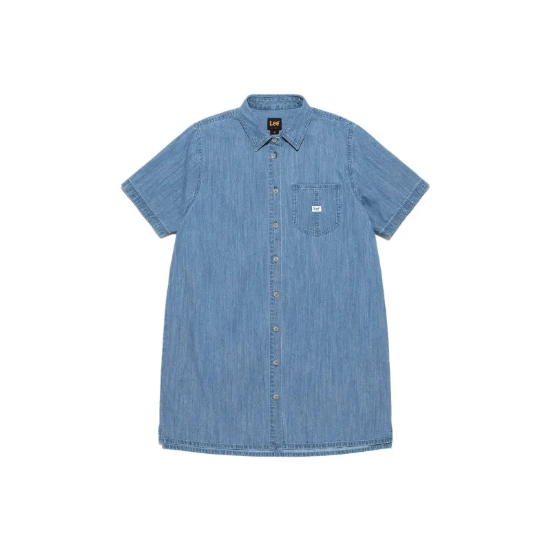 Lee Short Sleeved Dresses Women's Blue-0