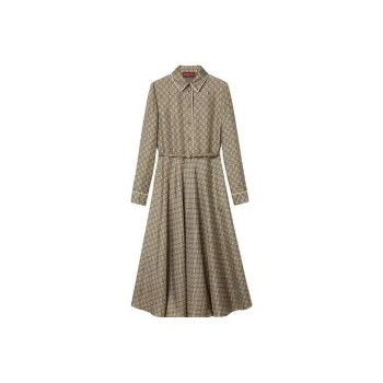 GUCCI Monogrammed Collared Shirt Dress