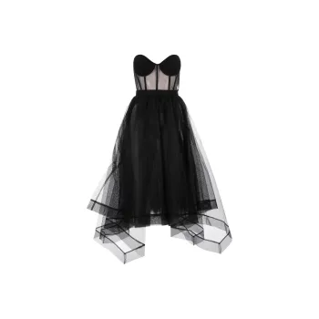 Alexander McQueen SS23 Sleeveless Dress Women's Black