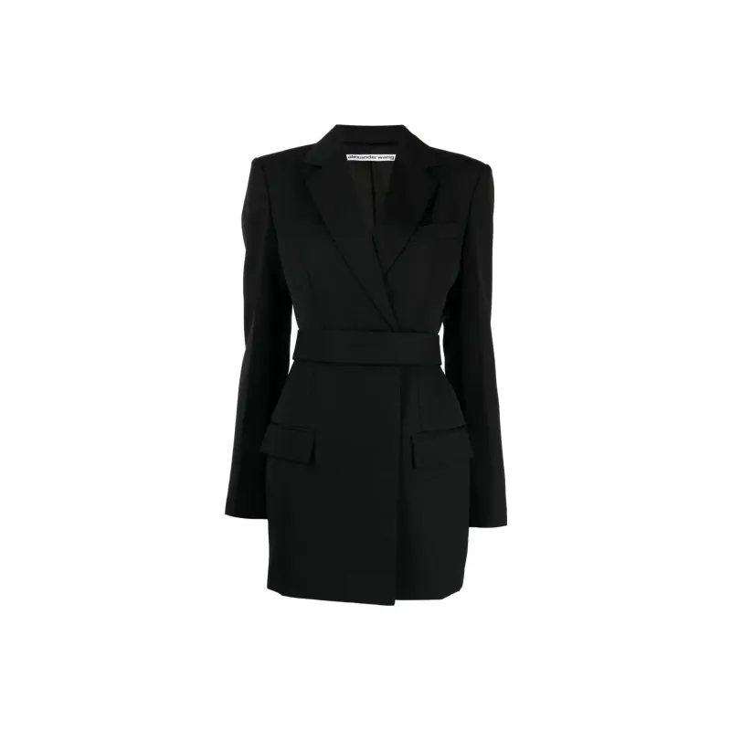 Alexander Wang Logo embroidered Belted Blazer Dress-0