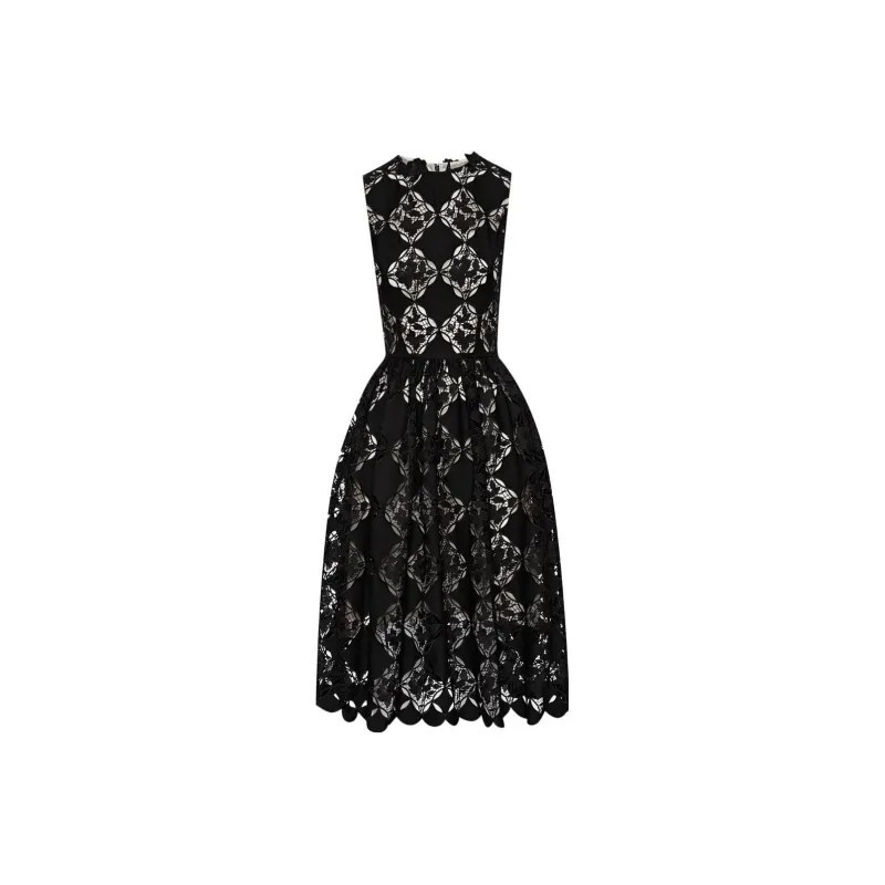 OSCAR DE LA RENTA Gardenia Guipure-lace Midi Dress-0