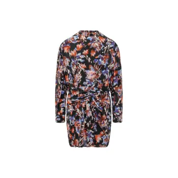 IRO NIGHT Abstract Printed Long Sleeved Dress