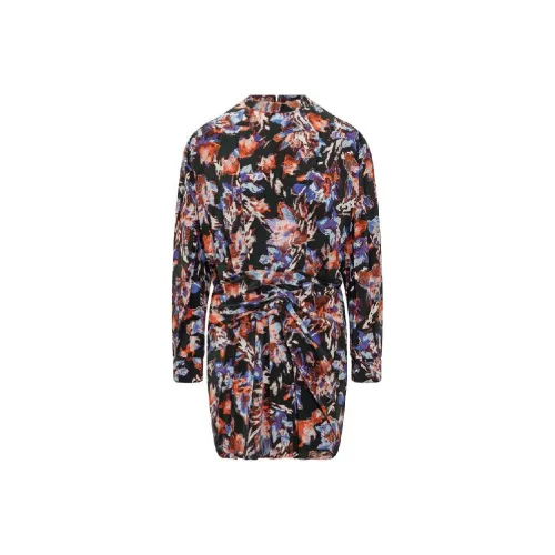 IRO NIGHT Abstract Printed Long-Sleeved Dress