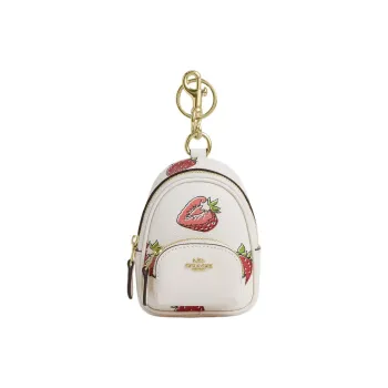 COACH Canvas Bag Accessory Mini Women's White