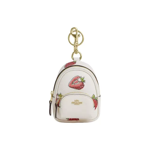 COACH Canvas Bag Accessory Mini Women's White