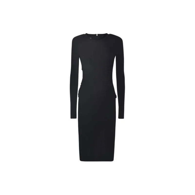 PINKO Aramis Gathered Long Sleeved Midi Dress-0