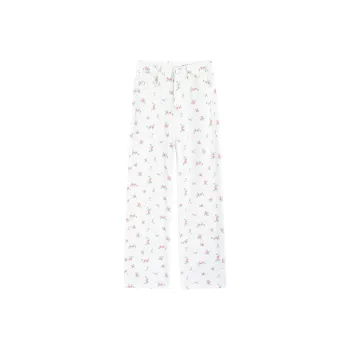 Garbege Jeans Women's White Floral
