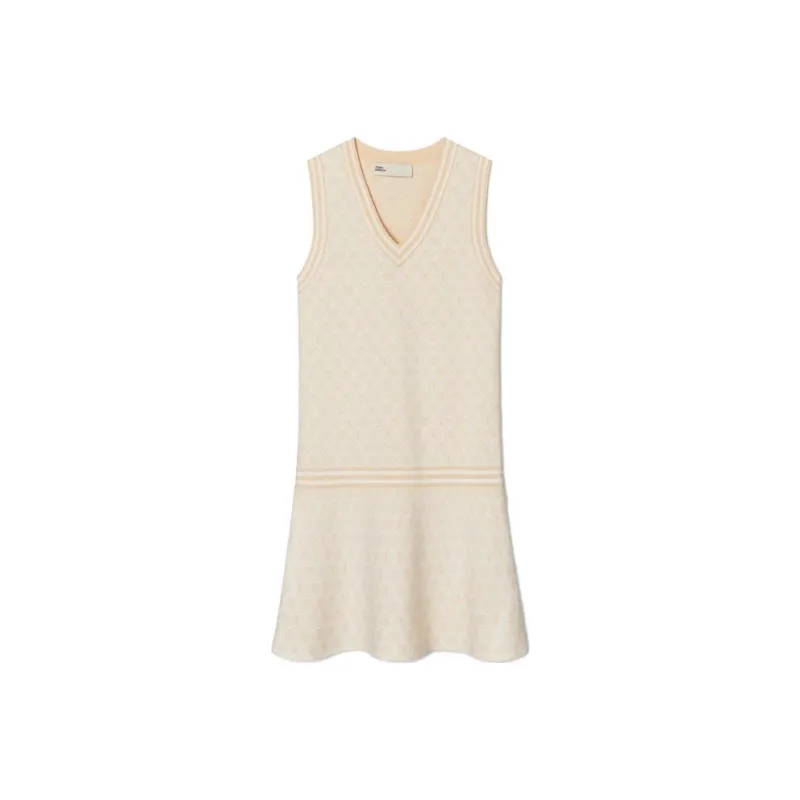 TORY BURCH Sleeveless Dresses Women's Ivory White-0