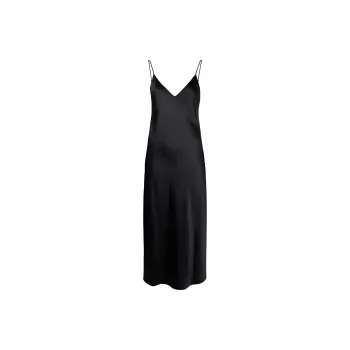 Joseph Joseph Clea Silk Satin Flared Dress