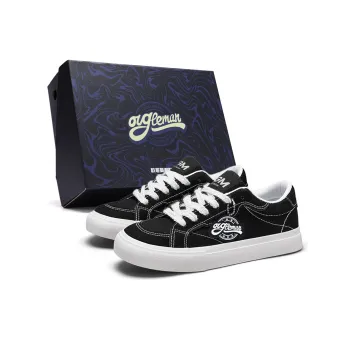 OUGLEMEN Slip Resistant, Abrasion Resistant, Balance, Lightweight, Breathable Low Top Skateboard Shoes Unisex