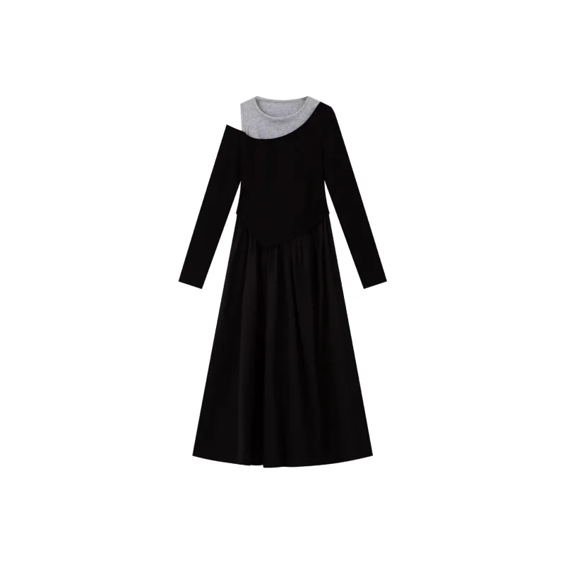 VIMLY Long Sleeved Dresses Women's Black-0