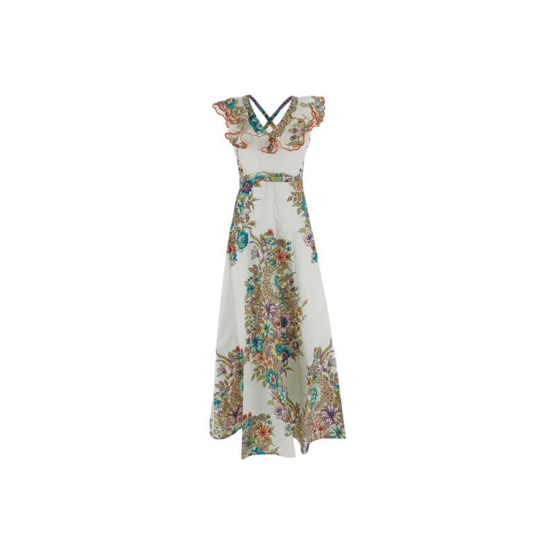 ETRO Floral Printed Wrapped Maxi Dress-0