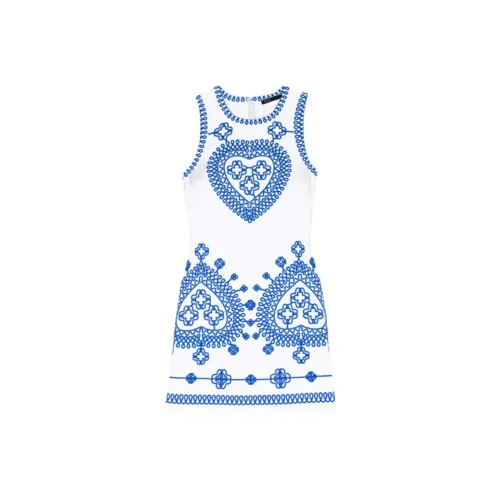 Maje Clover embroidered Cotton Minidress
