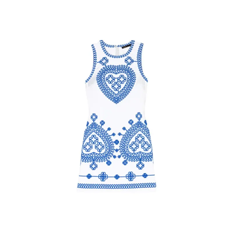 Maje Clover embroidered Cotton Minidress-0
