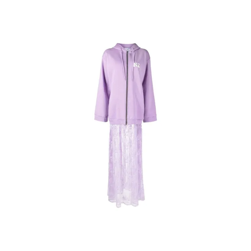 NATASHA ZINKO Combo Logo print Hoodie Dress-0